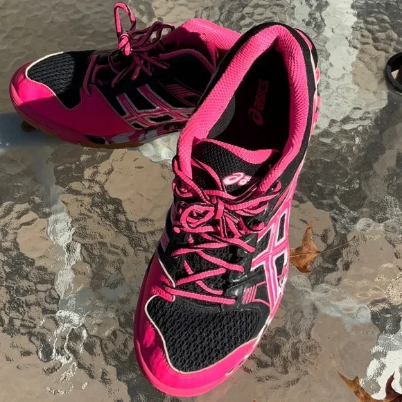 ASICS Gel-1140V “Neon Pink Black” Volleyball Shoes B251Q Women Size US